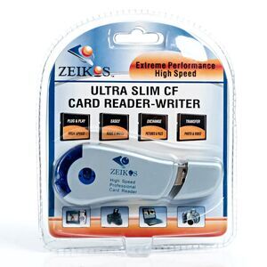 Zeikos Ultra Slim CF Card Reader / Writer - SEALED / NEW